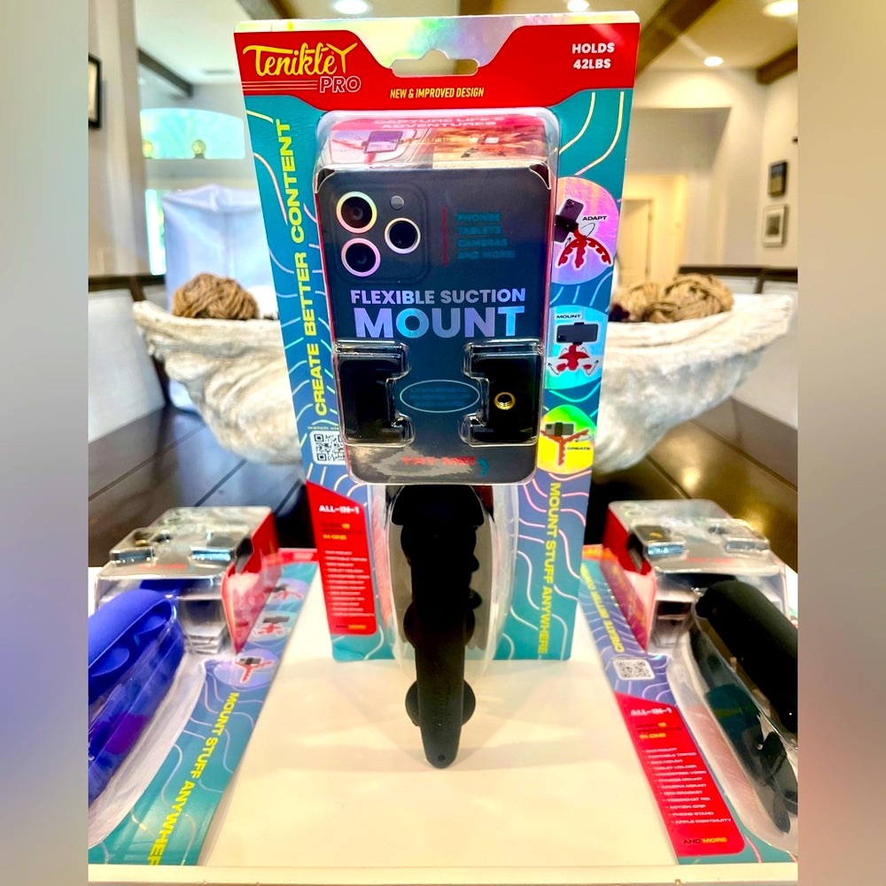 Tenikle® PRO The Most Versatile Phone Holder That Mounts To Anything- Black